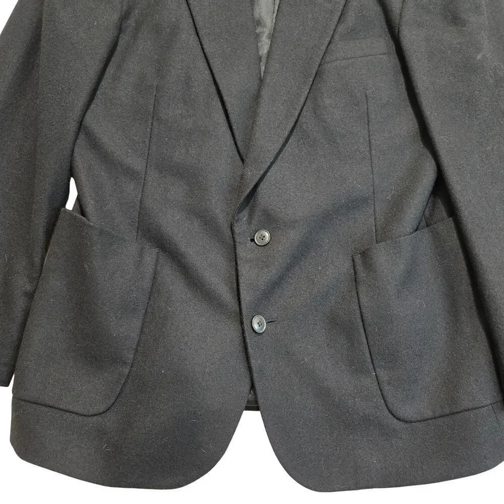 Vtg Cellini Collection Men's Wool Cashmere Blend Blazer 2-button Black Sz 40R